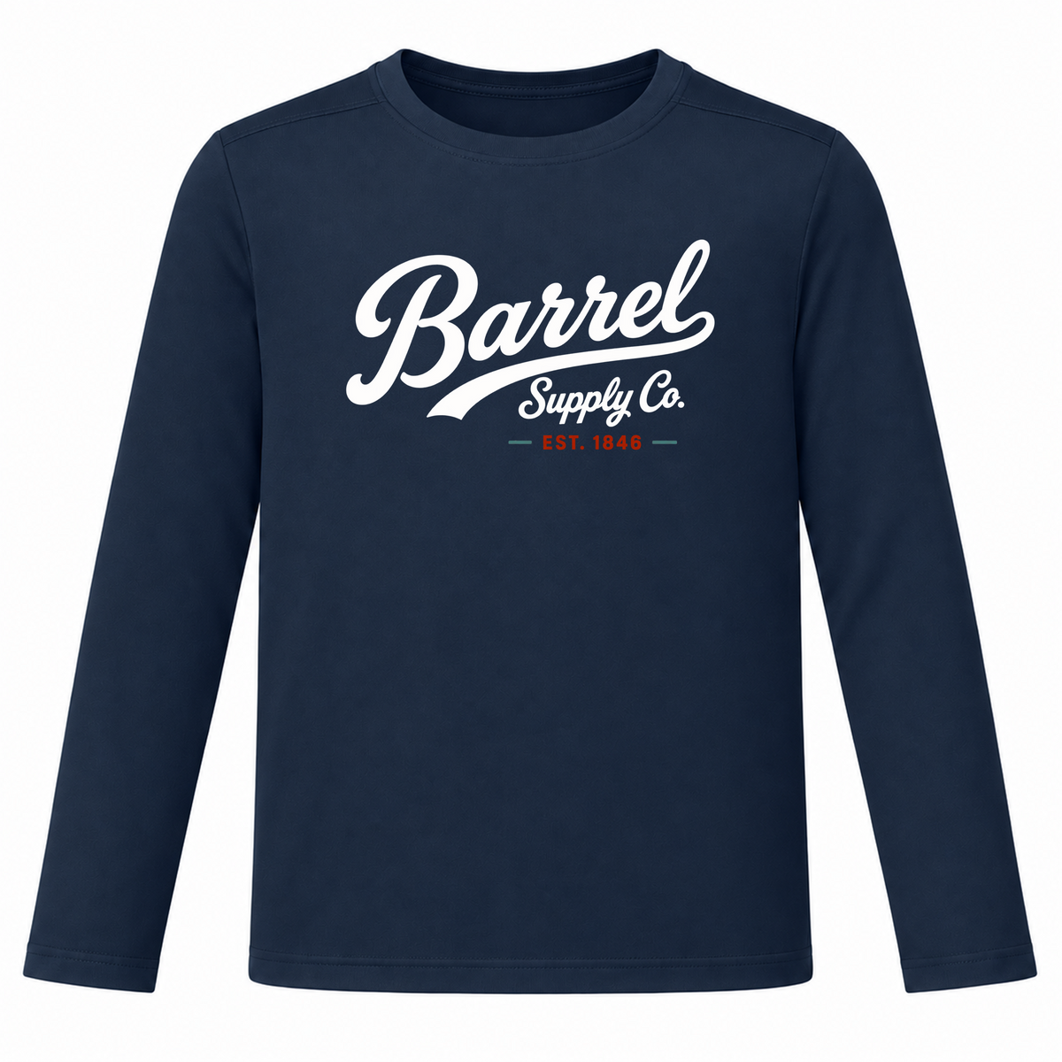 Barrel Vintage Script | Youth Posi-UV Pro Long Sleeve