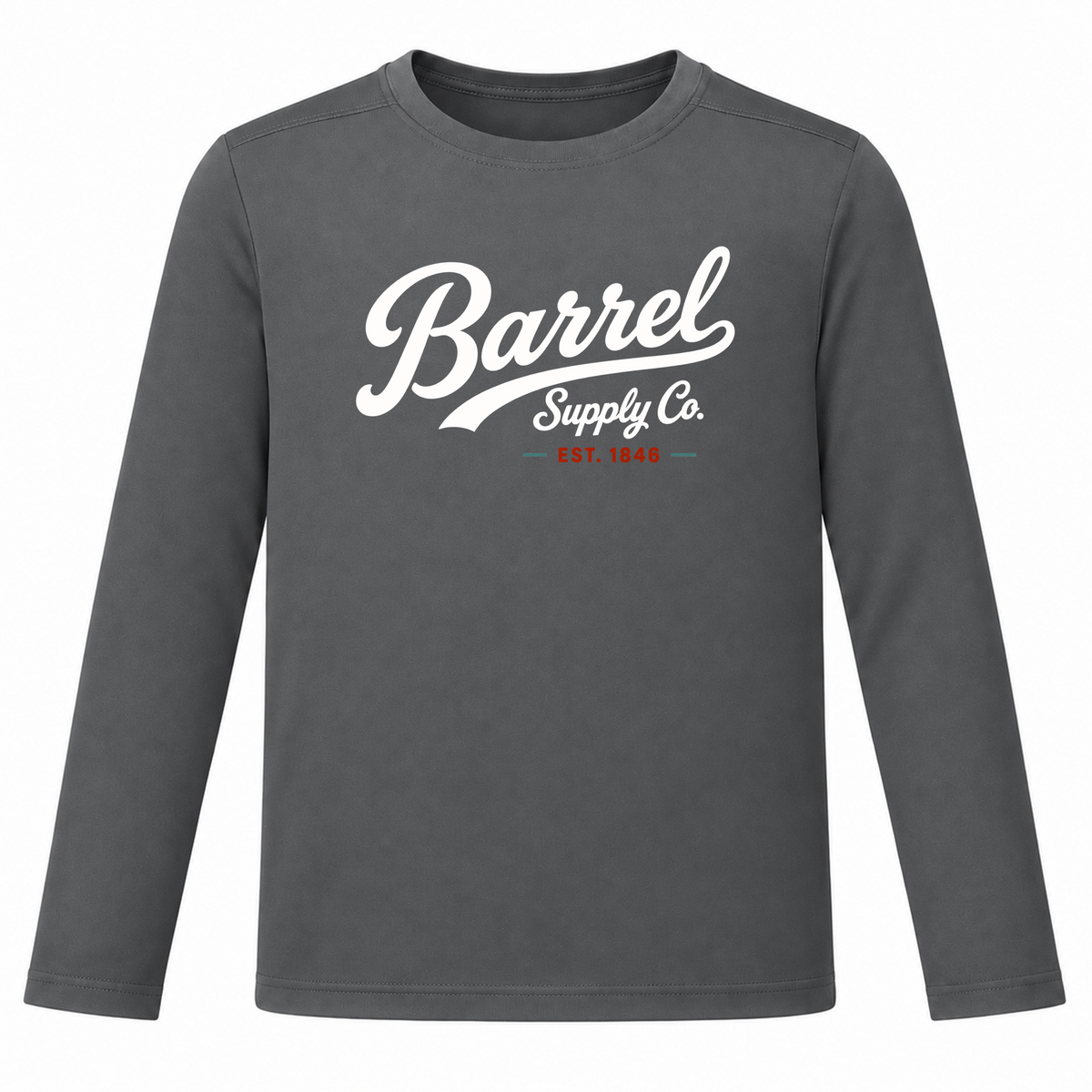 Barrel Vintage Script | Youth Posi-UV Pro Long Sleeve