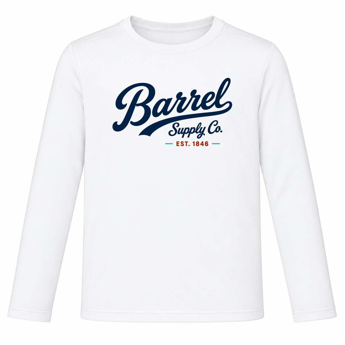 Barrel Vintage Script | Youth Posi-UV Pro Long Sleeve