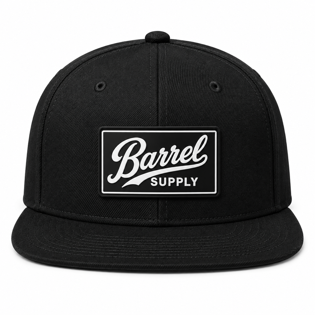 Barrel Patch Logo | Silicone Flat Bill Snapback