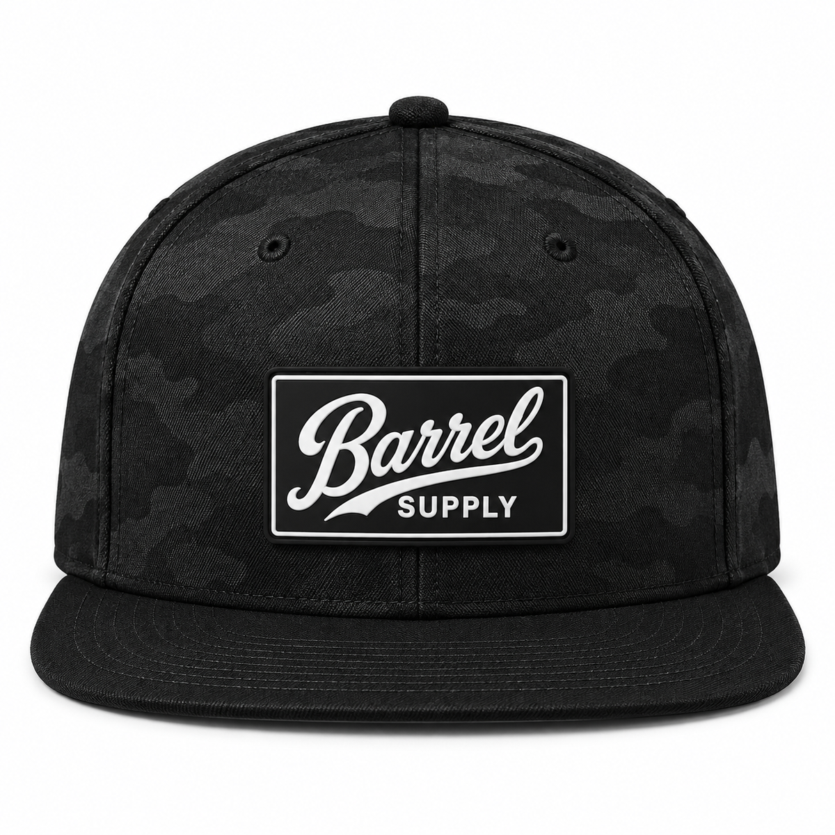 Barrel Patch Logo | Silicone Flat Bill Snapback